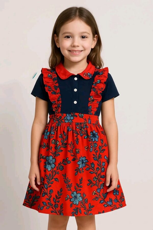 Red & Black Girls Stylish Party Frog